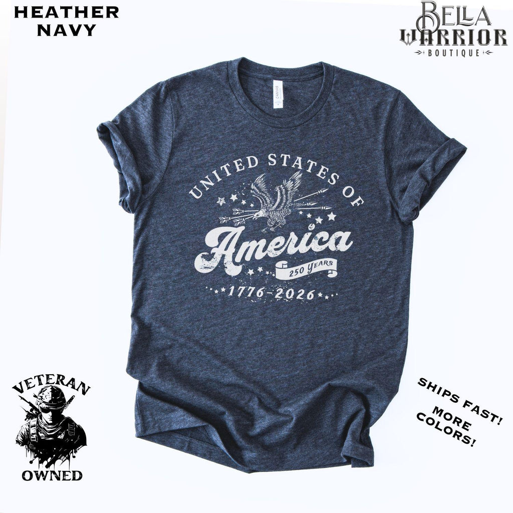 Semiquincentennial Usa 250th Anniversary Patriotic America Independence Day Retro 1776 Tee Retro 4th July (1)