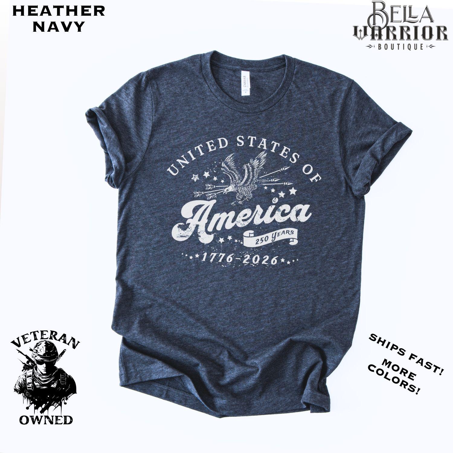 Semiquincentennial Usa 250th Anniversary Patriotic America Independence Day Retro 1776 Tee Retro 4th July (2)