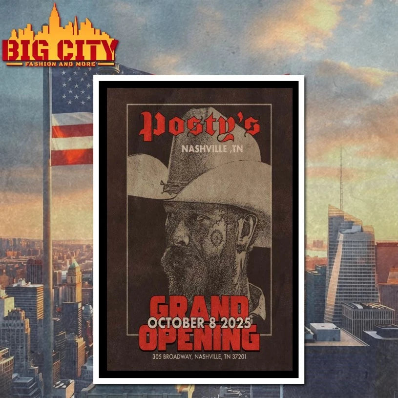 10.08.2025 Nashville, Tennessee Post Malone Posty’s Bar Poster shirt