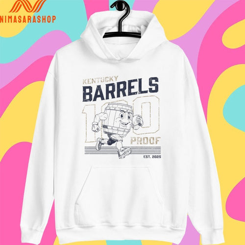 100 Proof Retro Mascot Kentucky Barrels Youth Est 2025 Shirts