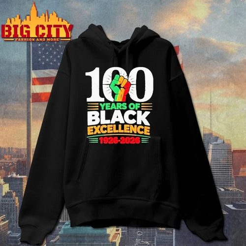 100 Years Of Black Excellence 1926 2026 Black History Month T-Shirt