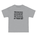 Your Girlfriend May Be Hot But Wait Till You See My Train Set - Men's Heavyweight T-Shirt