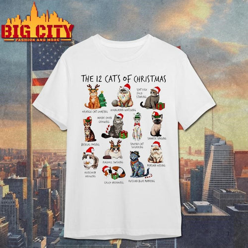 12 Cats of Christmas shirt