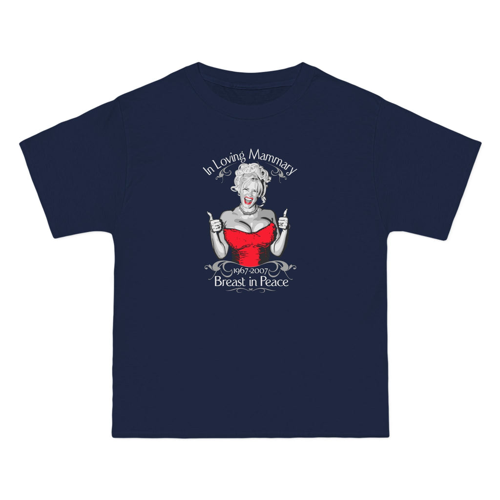 (Anna Nicole Mammarial T-Shirt) In Loving Mammary - Breast In Peace - Men's Heavyweight T-Shirt