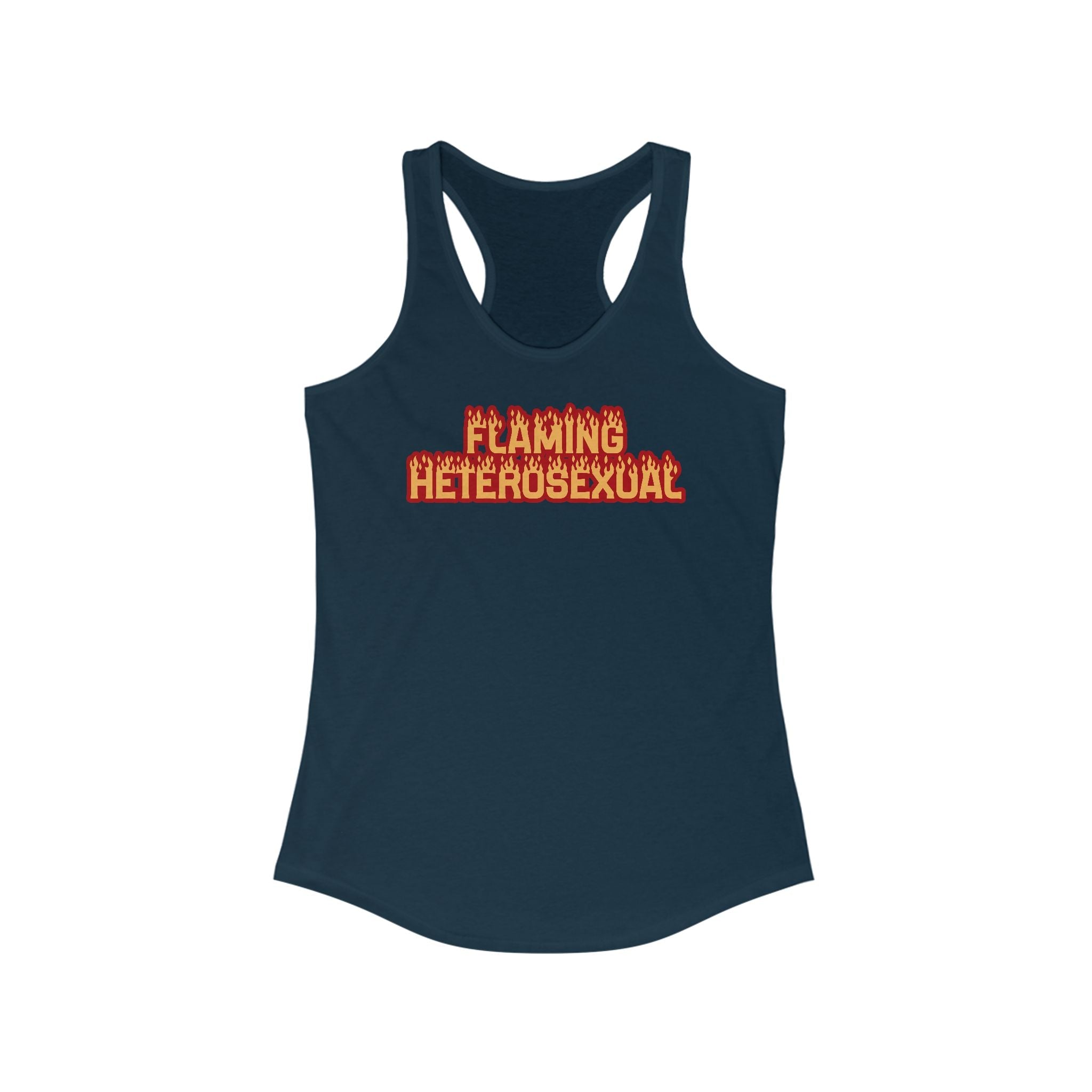 Flaming Heterosexual - Women's Racerback Tank
