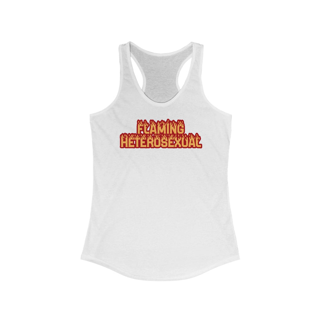 Flaming Heterosexual - Women's Racerback Tank