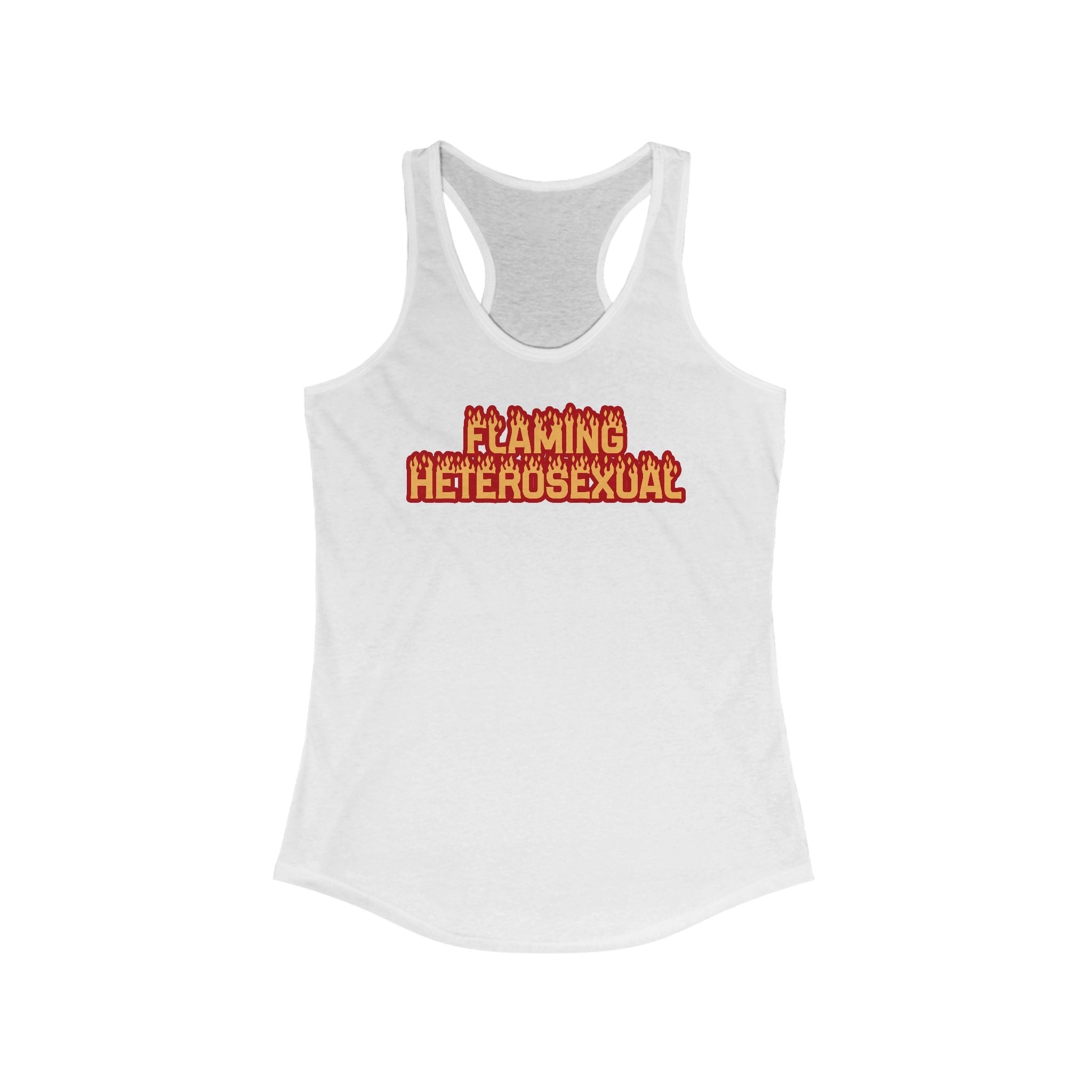 Flaming Heterosexual - Women's Racerback Tank