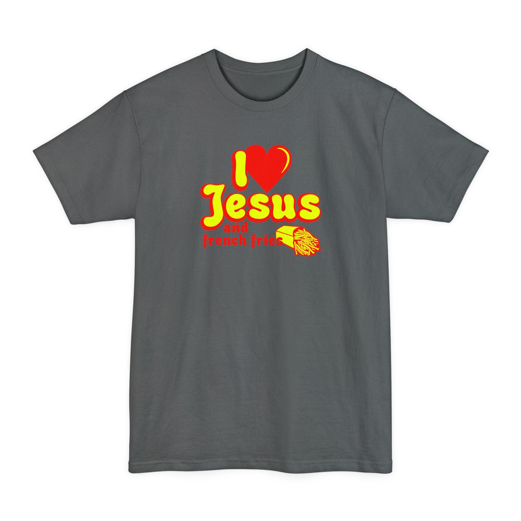 I Heart Jesus (And French Fries) - Men's Tall T-Shirt