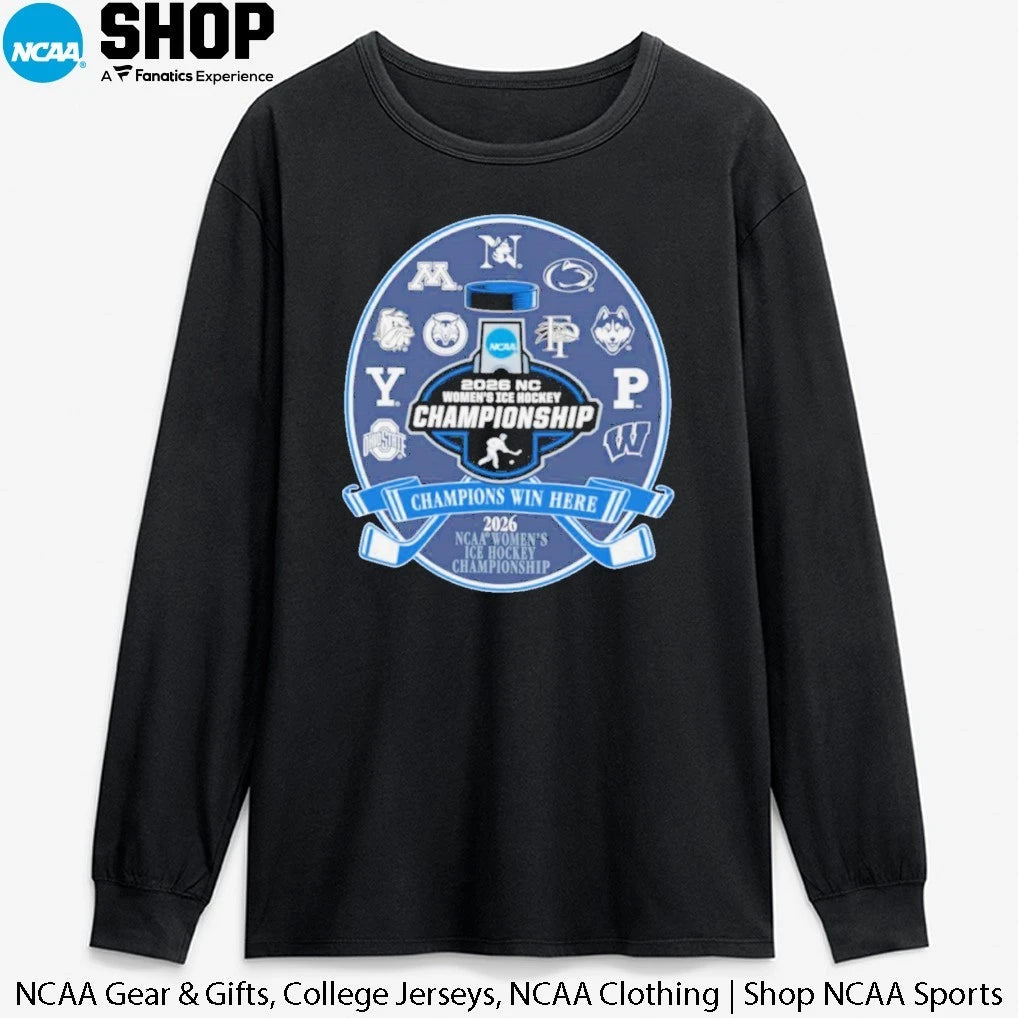 14 Teams Champions Win Here 2026 NCAA Division II Men’s Ice Hockey Championship T-Shirt