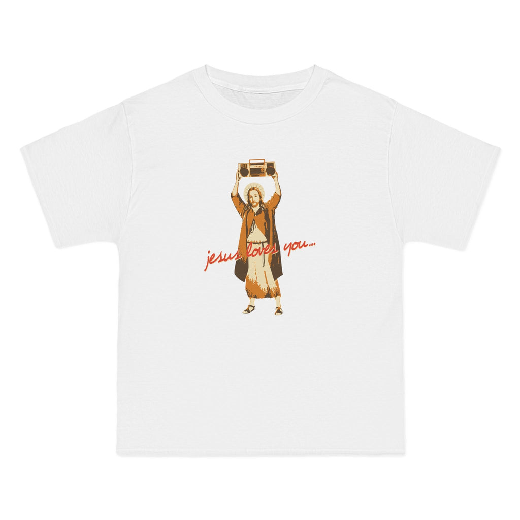 Jesus Loves You - Men's Heavyweight T-Shirt