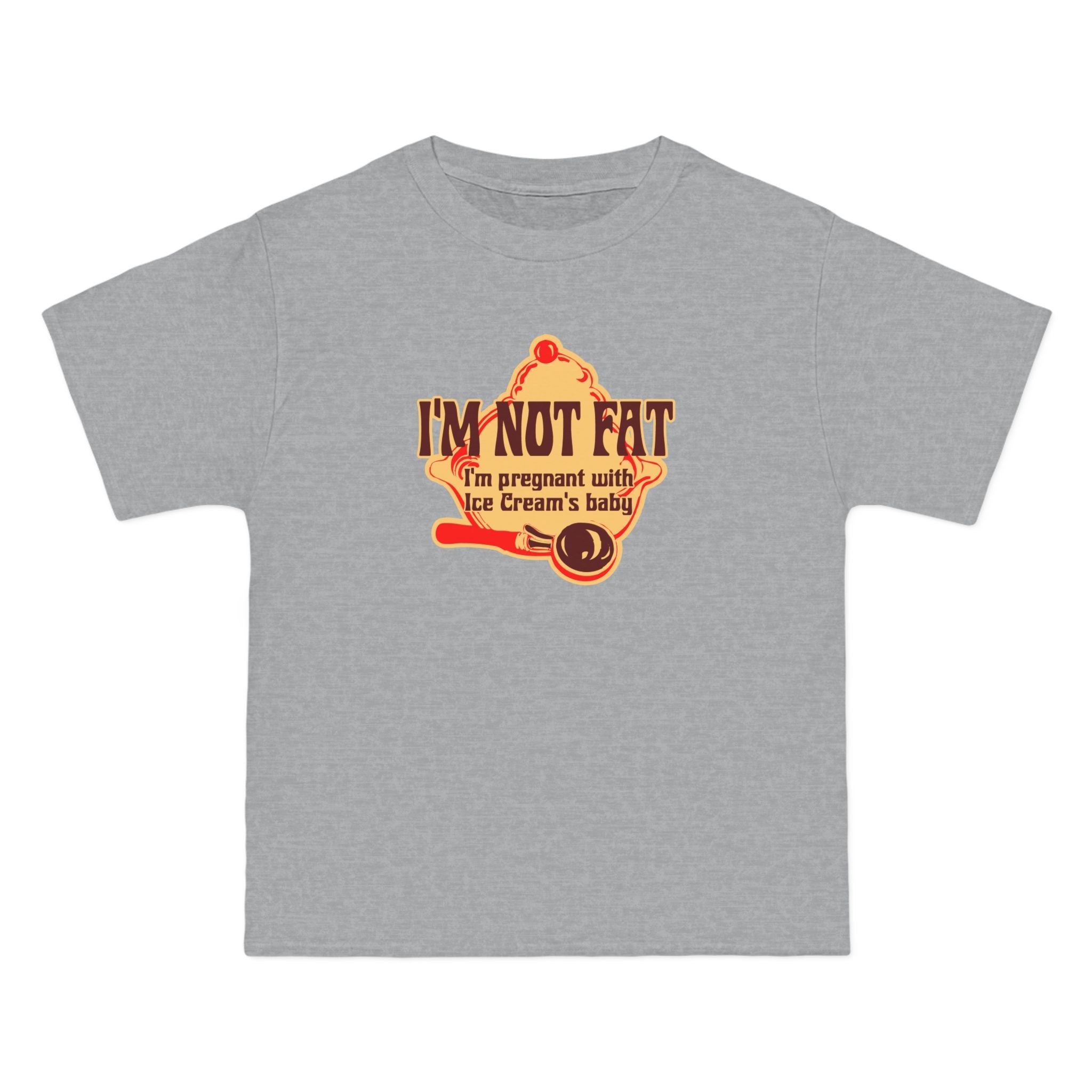 I'm Not Fat - I'm Pregnant With Ice Cream's Baby - Men's Heavyweight T-Shirt