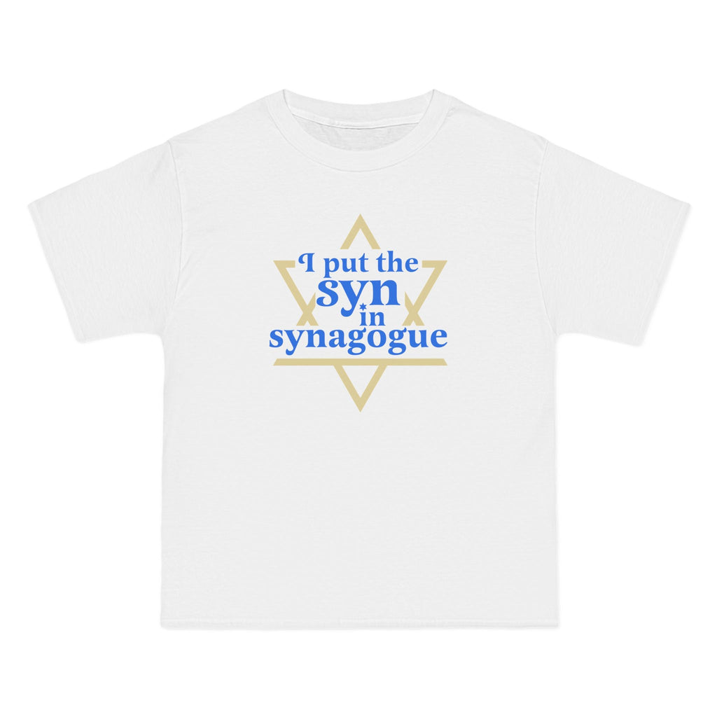I Put The Syn In Synagogue - Men's Heavyweight T-Shirt