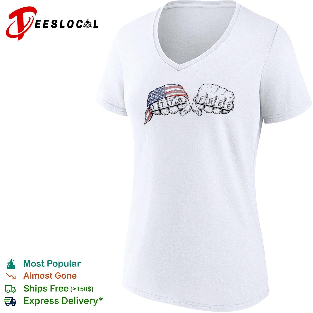 1776 Free American Flag Independence Day shirt