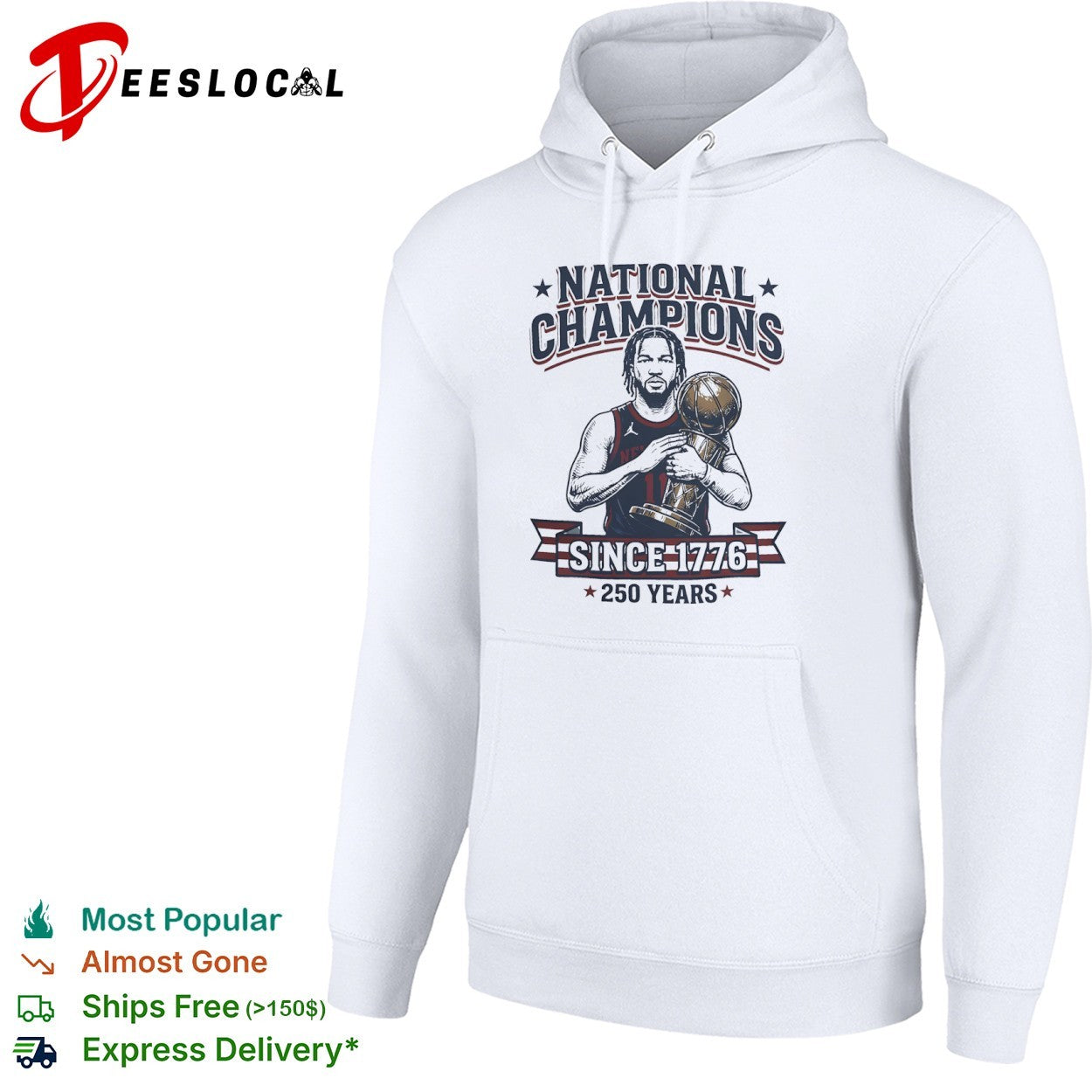 1776 national champions 250 years basketball trophy shirt