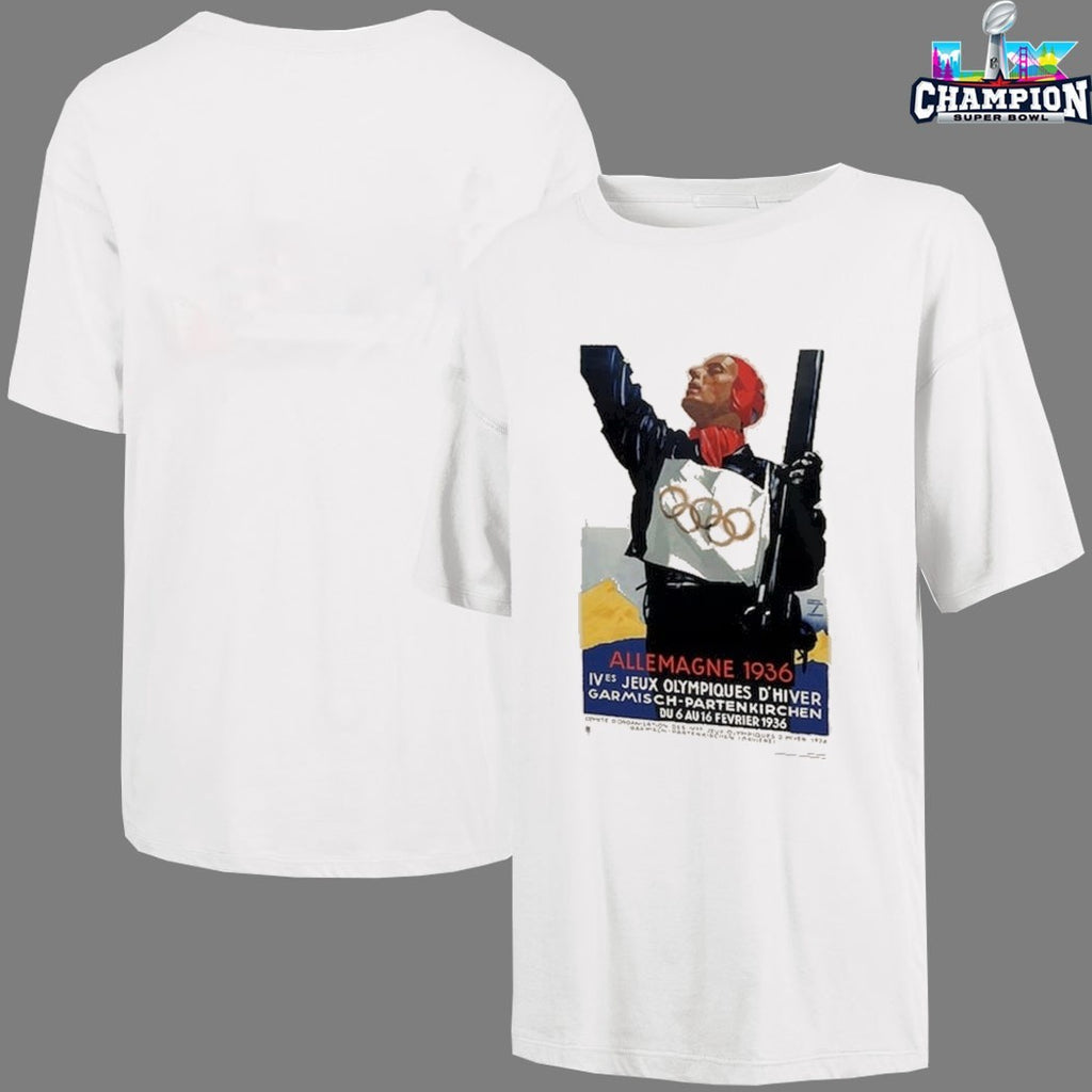 1936 Garmisch-Partenkirchen Games Olympic Heritage T-shirts