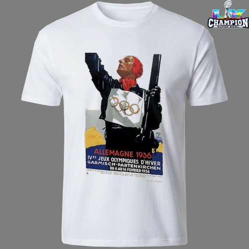 1936 Garmisch-Partenkirchen Games Olympic Heritage T-shirts