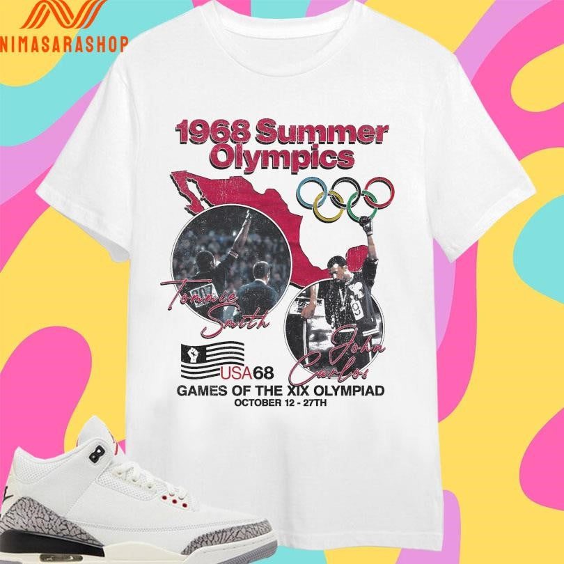 1968 Summer Olympics Tommie Smith And John Carlos Usa 68 Games Of The Xix Olympiad October 12-27th Shirts