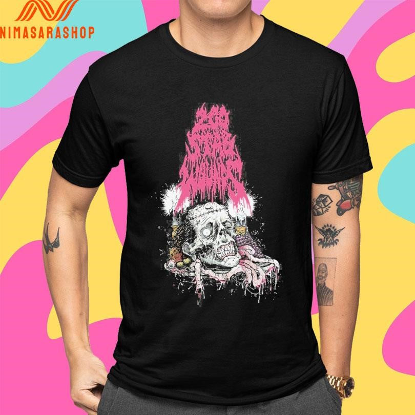 200 Stab Wounds Pink Skull Shirts