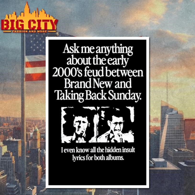 2000’s Feud Between Brand New And Taking Back Sunday Shirt