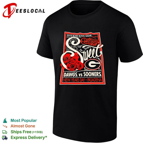 2018 Rose Bowl Game Georgia Dawgs vs Oklahoma Sooners Pasadena shirt