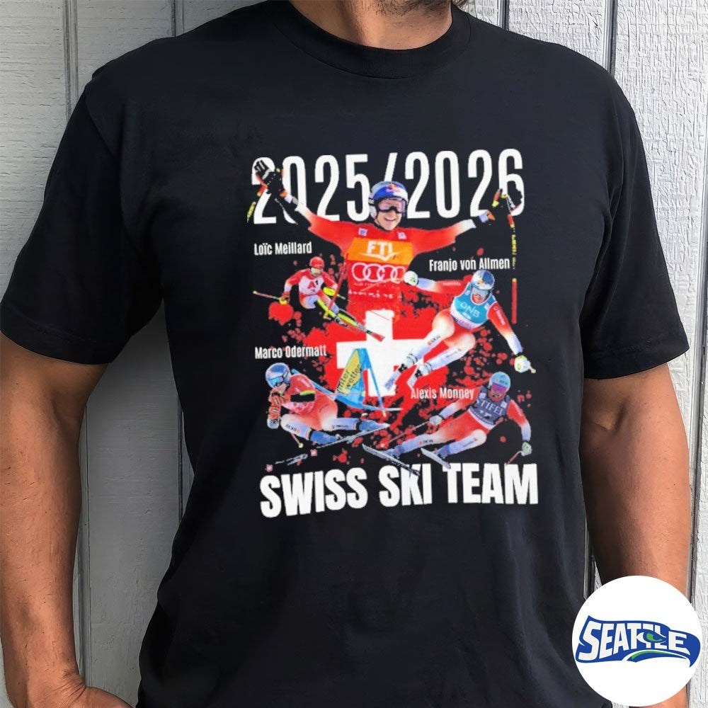 2025-2026 Swiss Ski Team Loic Meillard Franjo von Allmen and Alexis Monney shirt