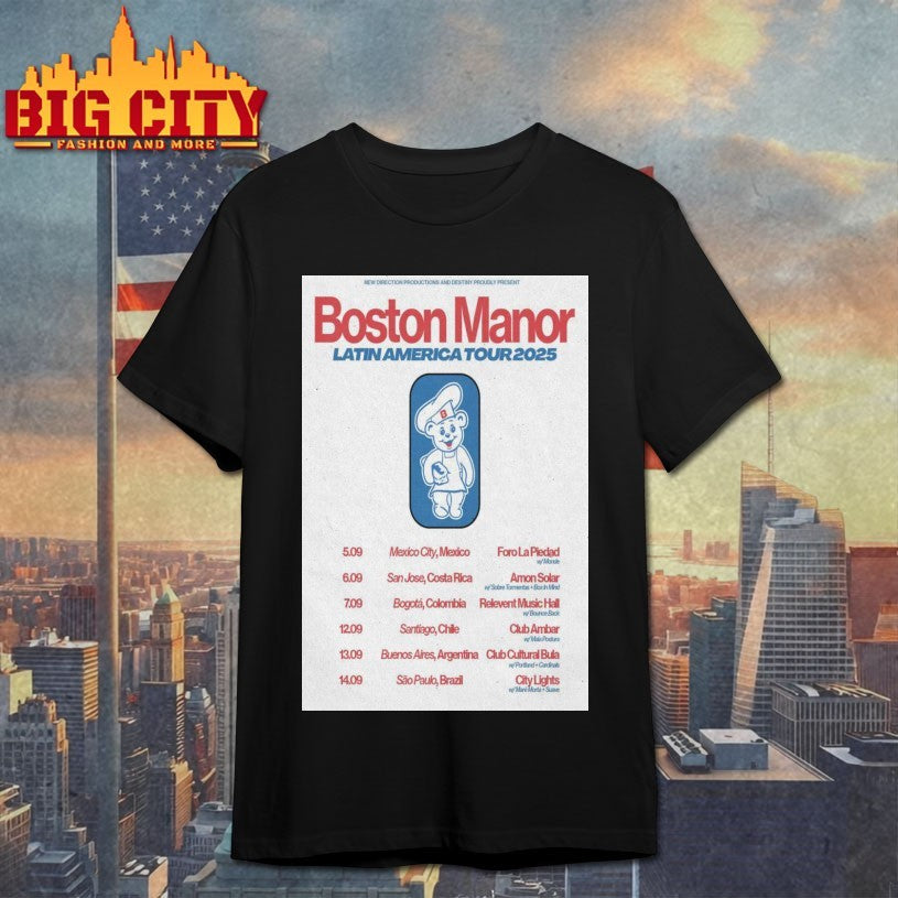 2025 Boston Manor Latin America Tour Poster Shirt