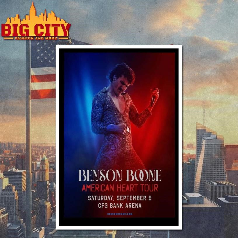 2025 CFG Bank Arena Poster Benson Boone shirt