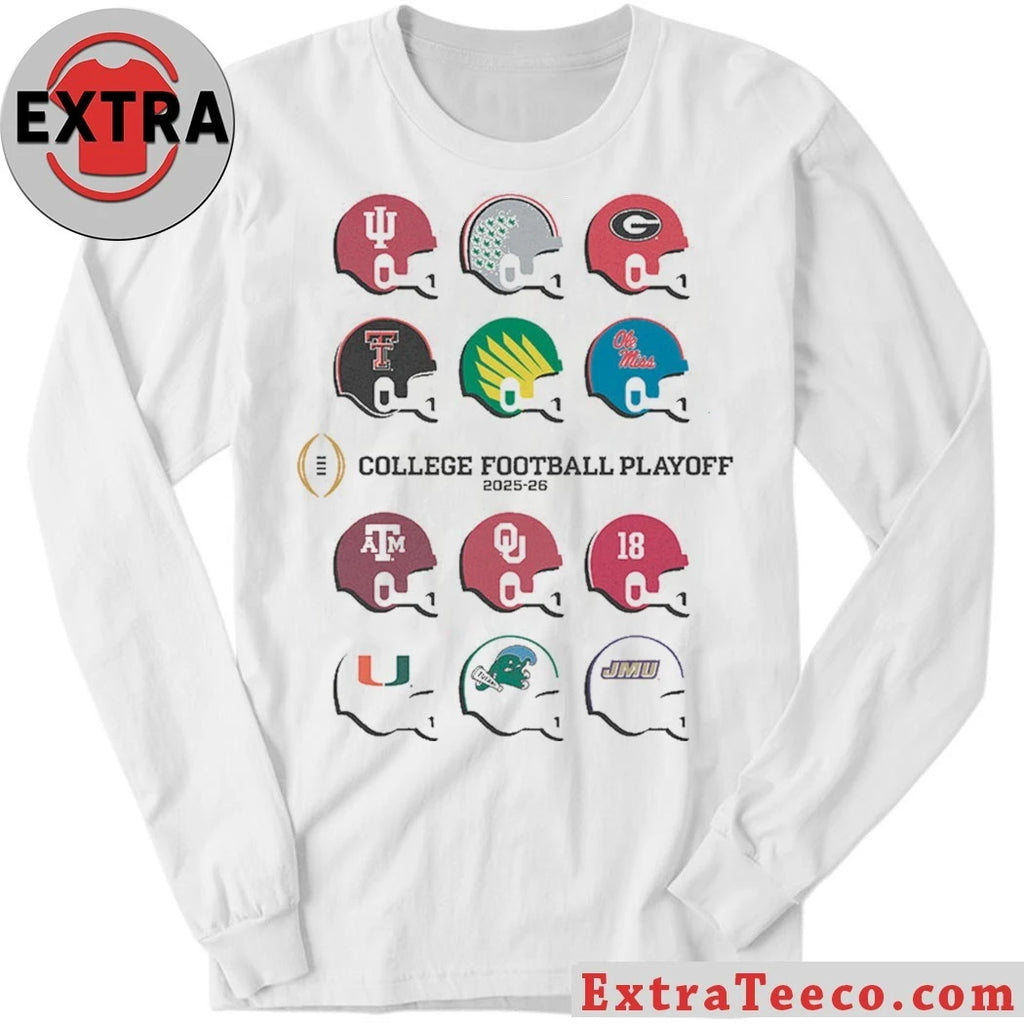 2025 CFP Field Toy Team Helmets Shirt Celebrating the expansion of the College Football Playoff (CFP) for the 2025-26 season Tee
