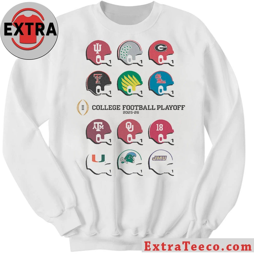 2025 CFP Field Toy Team Helmets Shirt Celebrating the expansion of the College Football Playoff (CFP) for the 2025-26 season Tee