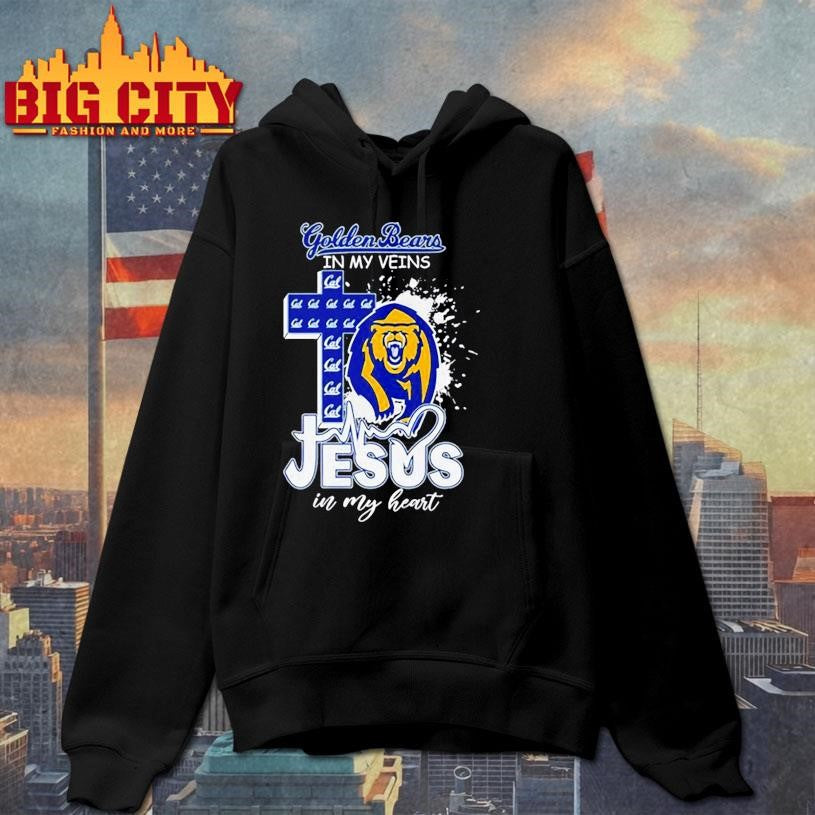 2025 California Golden Bears In My Veins Jesus In My Heart Shirt