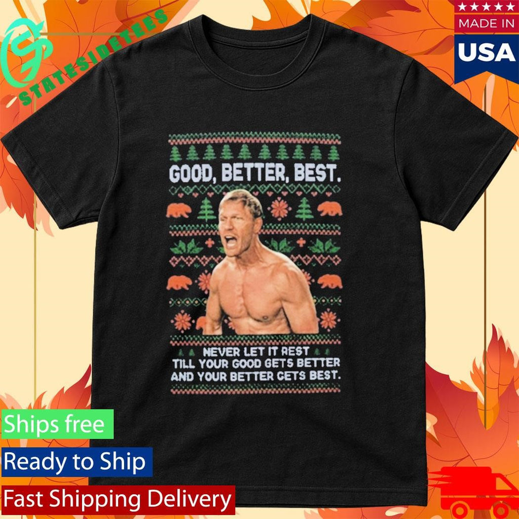 2025 Coach Ben Johnson Good Better Best Christmas Sweater Shirt