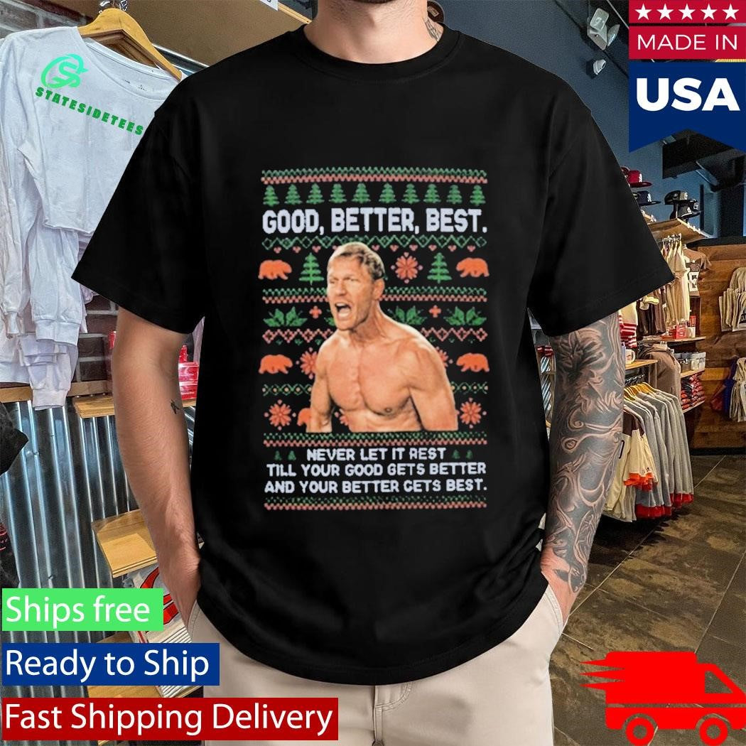 2025 Coach Ben Johnson Good Better Best Christmas Sweater Shirt