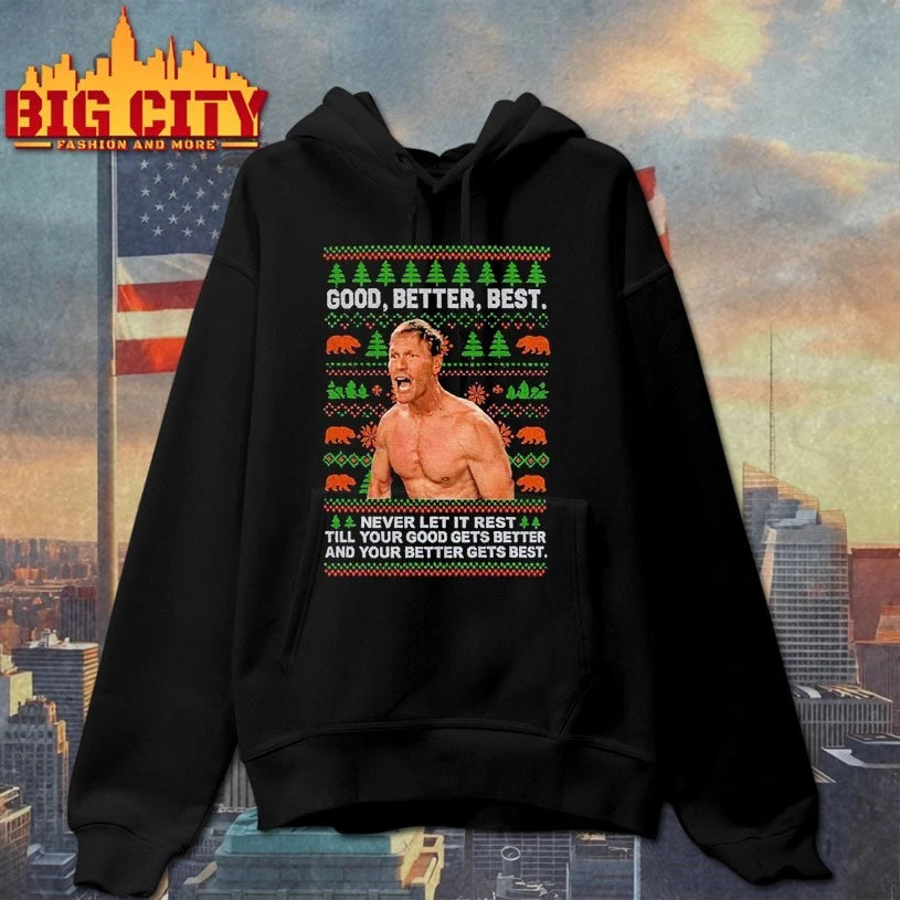 2025 Coach Ben Johnson Good Better Best ugly Christmas shirt