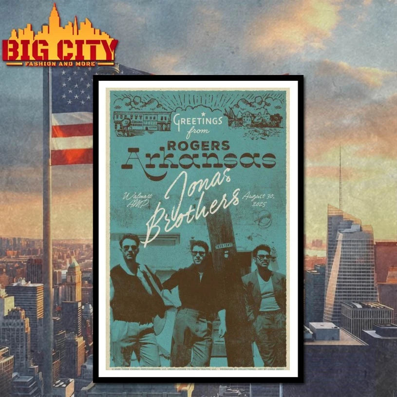 2025 Jonas Brothers Show Rogers, Arkansas Poster shirts