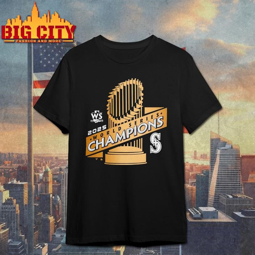 2025 MLB World Series Champions Seattle Mariners Gold Shirt