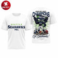 2025 Seahawks NFC West Champions Go Seahawks Two Sided Shirt