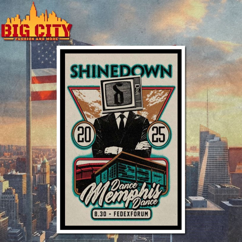 2025 Shinedown Memphis, TN Poster Shirts