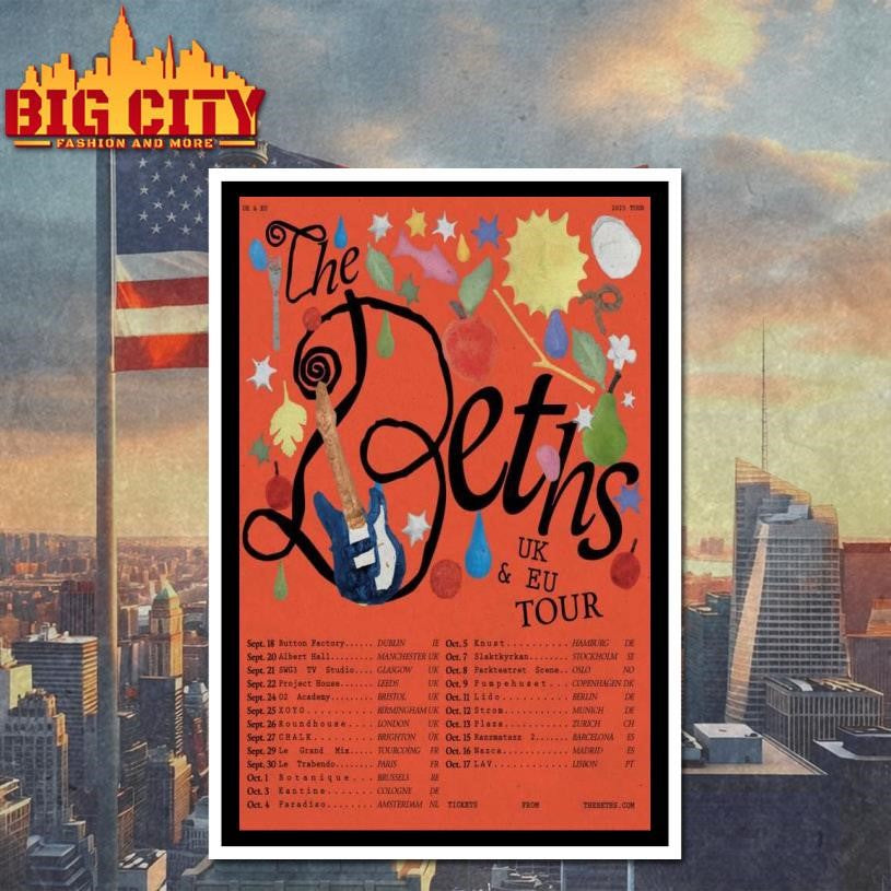 2025 The Beths UK &amp; EU Tour Poster Shirt