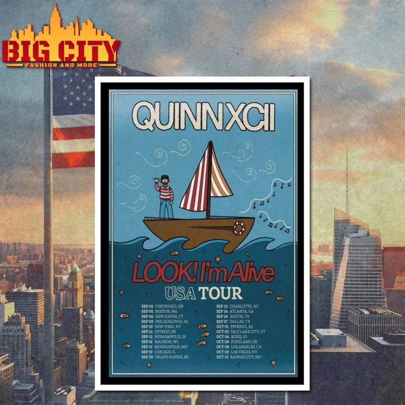2025 USA Tour Quinn XCII Look! I’m Alive Poster shirt