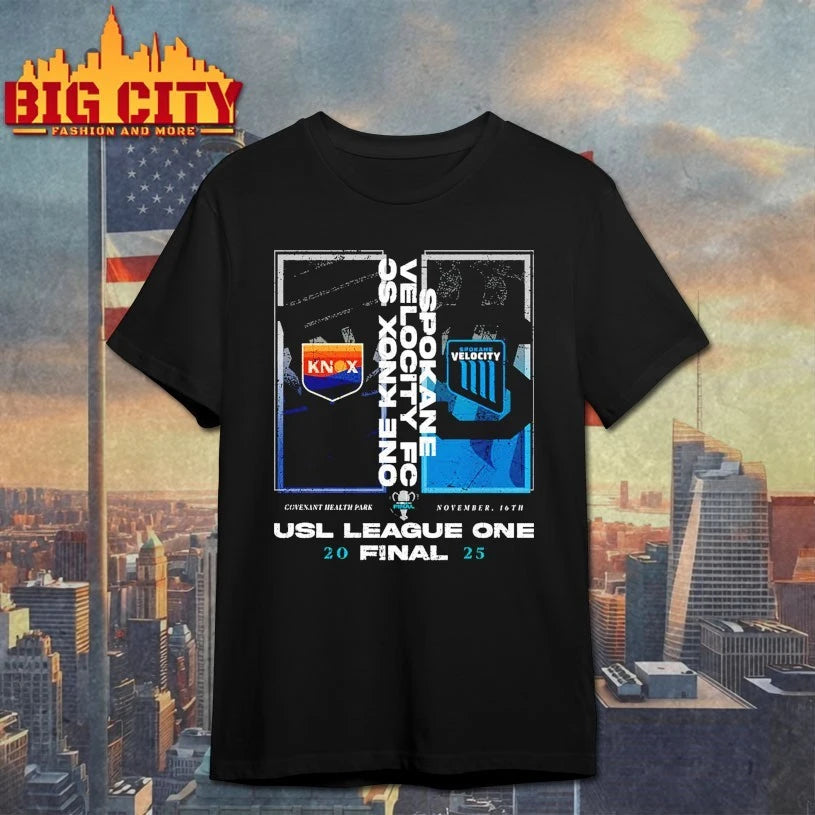 2025 USL League One Final Match Up One Knoxville SC Vs. Spokane Velocity FC shirt
