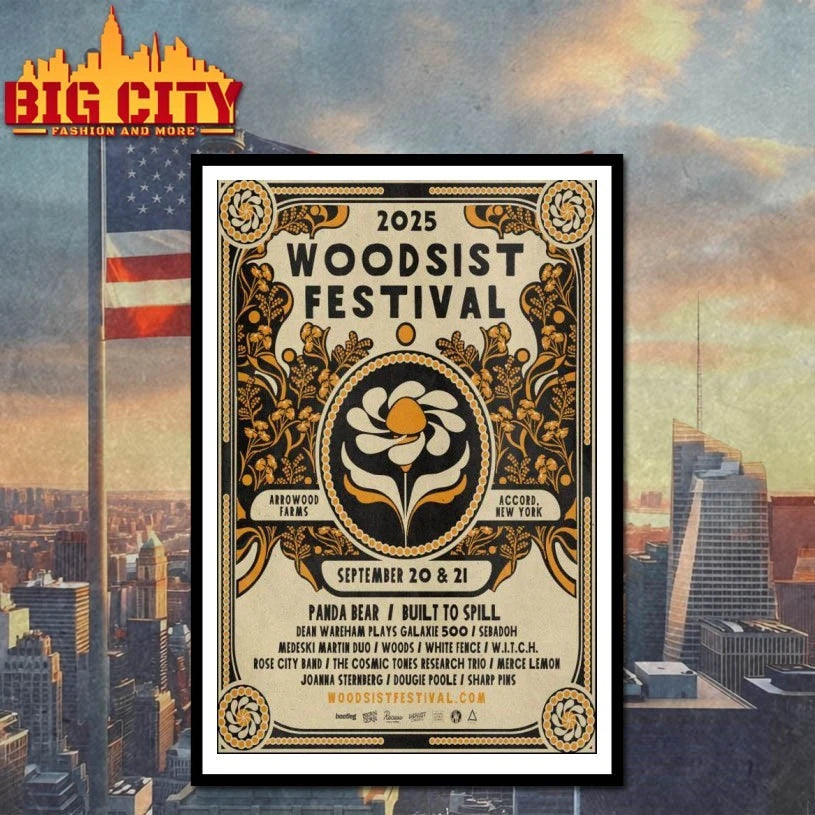 2025 Woodsist Festival Arrowood Farms, Accord, NY Sept 20-21, 2025 Poster shirt