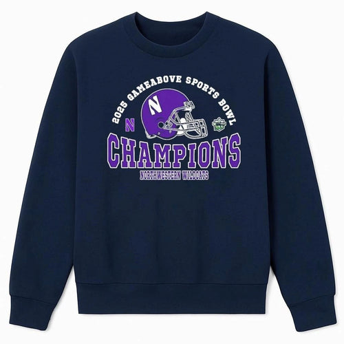 2025 GameAbove Bowl Champions Northwestern Wildcats Football Champions 2025 GameAbove Sports Bowl Shirt