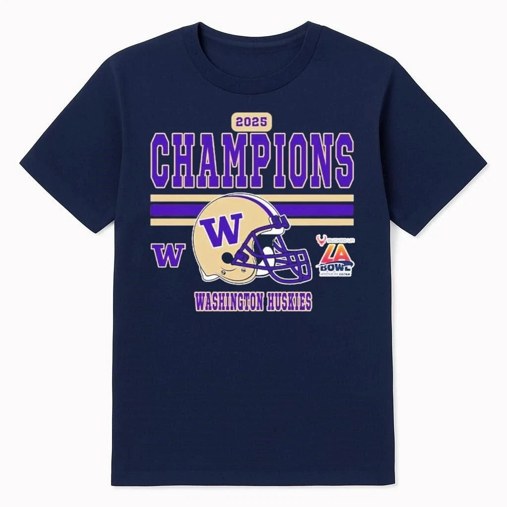 2025 LA Bowl Champions Washington Huskies Football Champions 2025 Bucked Up LA Bowl Hosted by Gronk Shirt