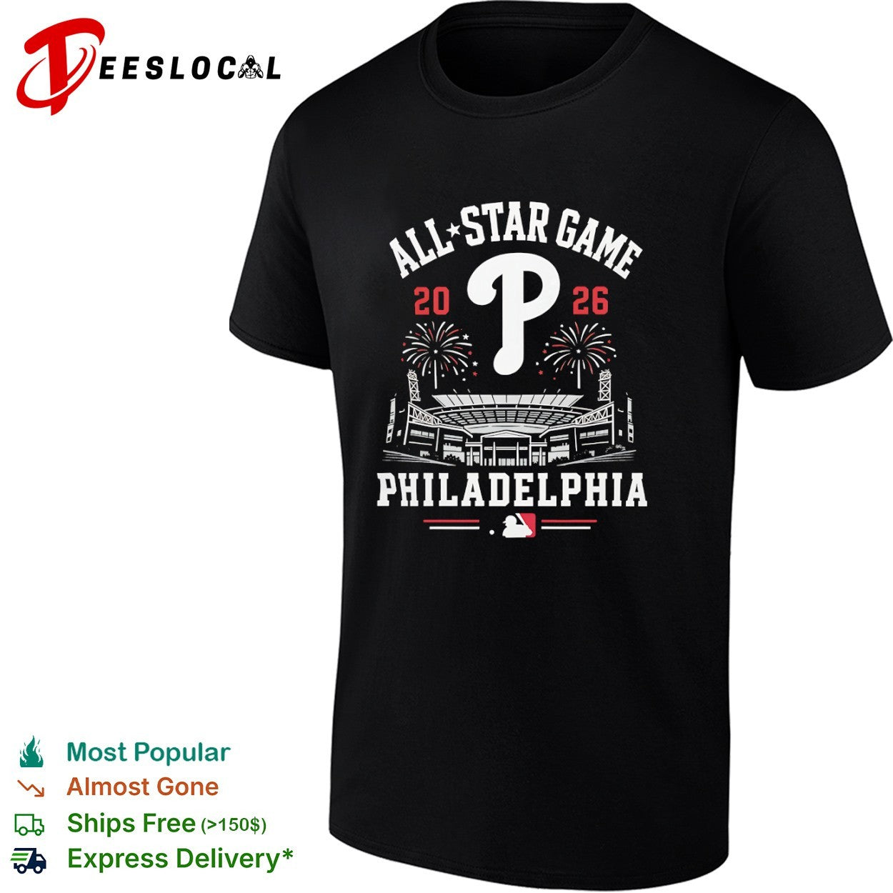 2026 All Star Game Philadelphia Phillies MLB Stadium Fireworks shirt