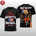 2026 Bad Bunny I’m Here For The Benito Bowl Two Sided Shirt
