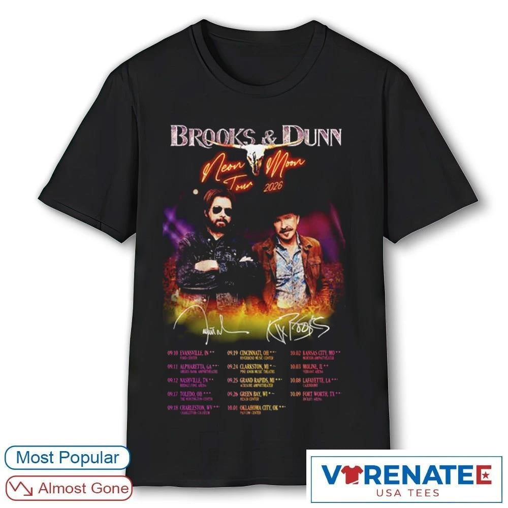 2026 Brooks Dunn Neon Moon Tour Dates Signatures shirt