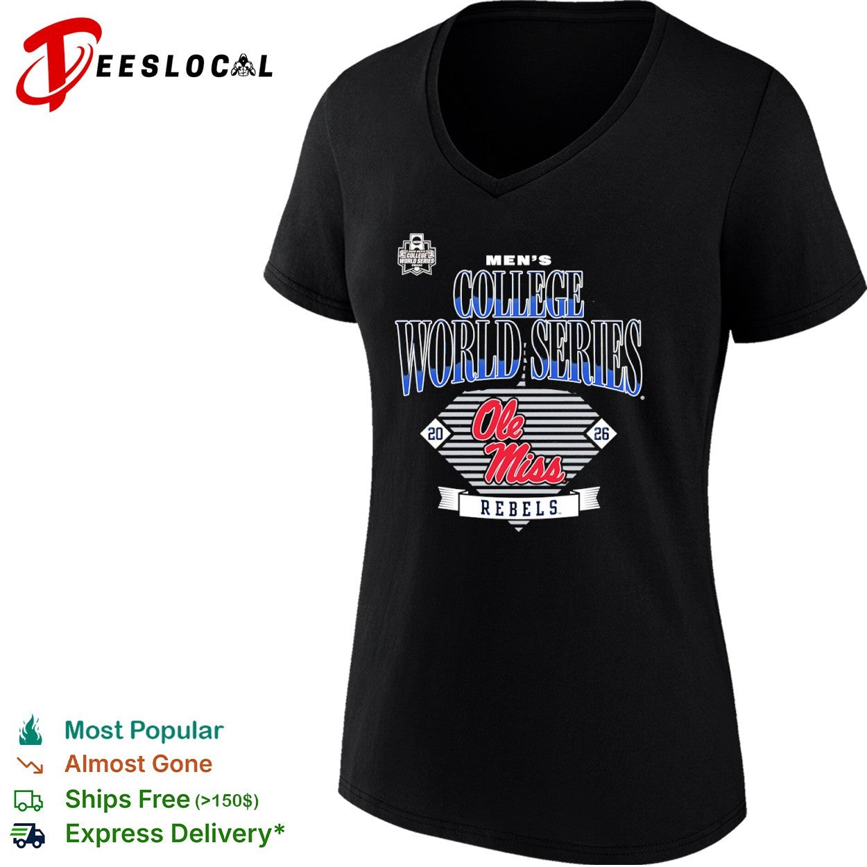2026 College World Series Ole Miss Rebels NCAA Baseball Tournament shirt