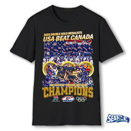 2026 Double Gold Medalists USA Beat Canada Ice Hockey Winter Olympic Champions shirt
