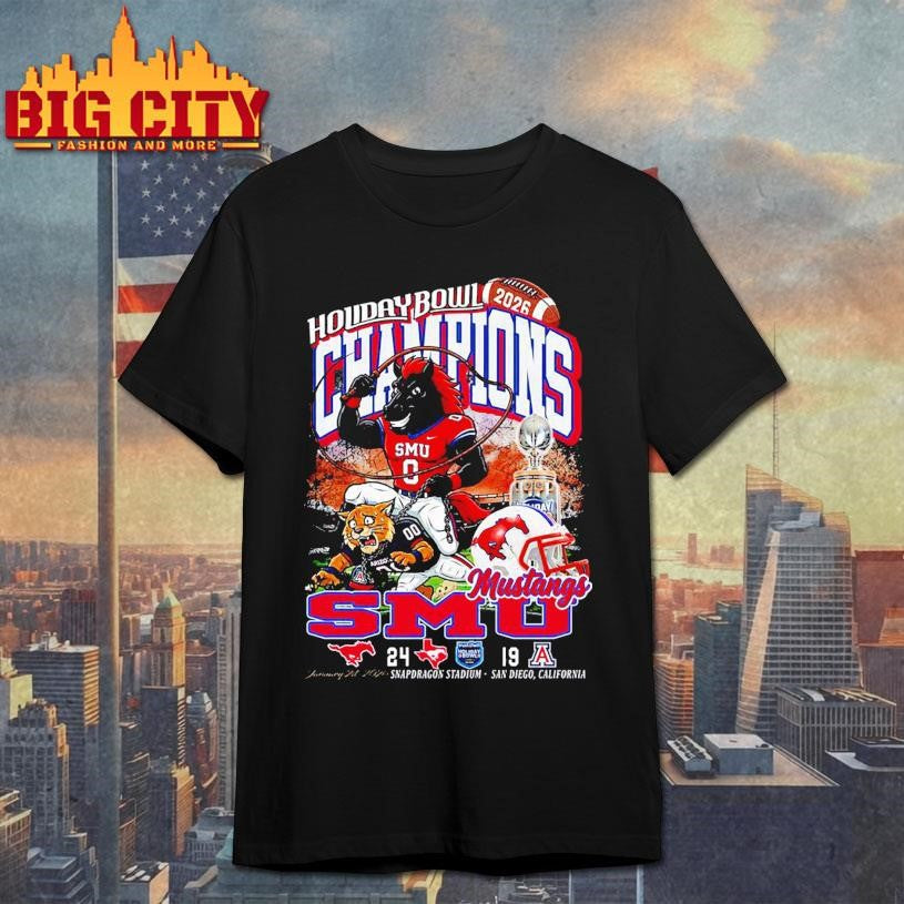 2026 Holiday Bowl Champions SMU Mustangs 24-19 Score Vintage Shirt