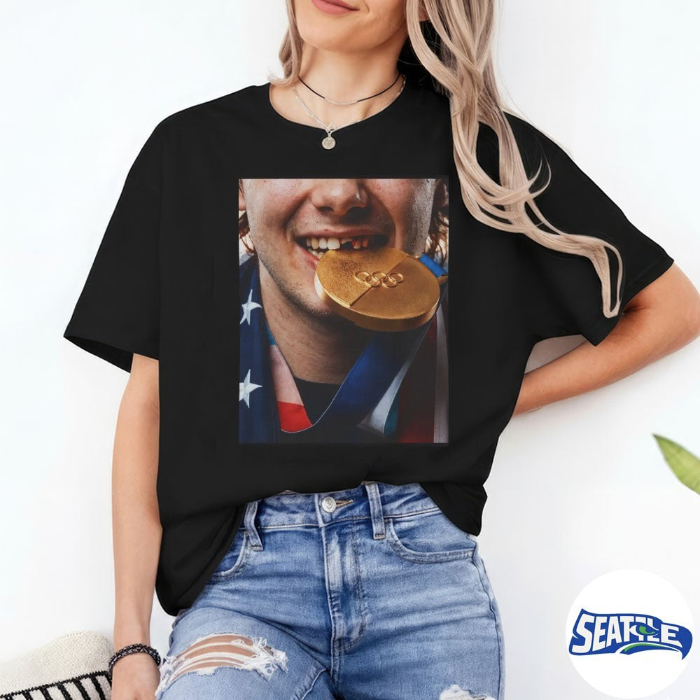 2026 Jack Hughes Gold Medal USA Hockey Olympics shirt